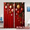 2D-Flachdruck JIT 2-teilige Vorhänge (Ohne Stange) Festliche Ornamente(1) Kreative Schicke Vorhänge Polyester Vorhänge Dekorationen Für