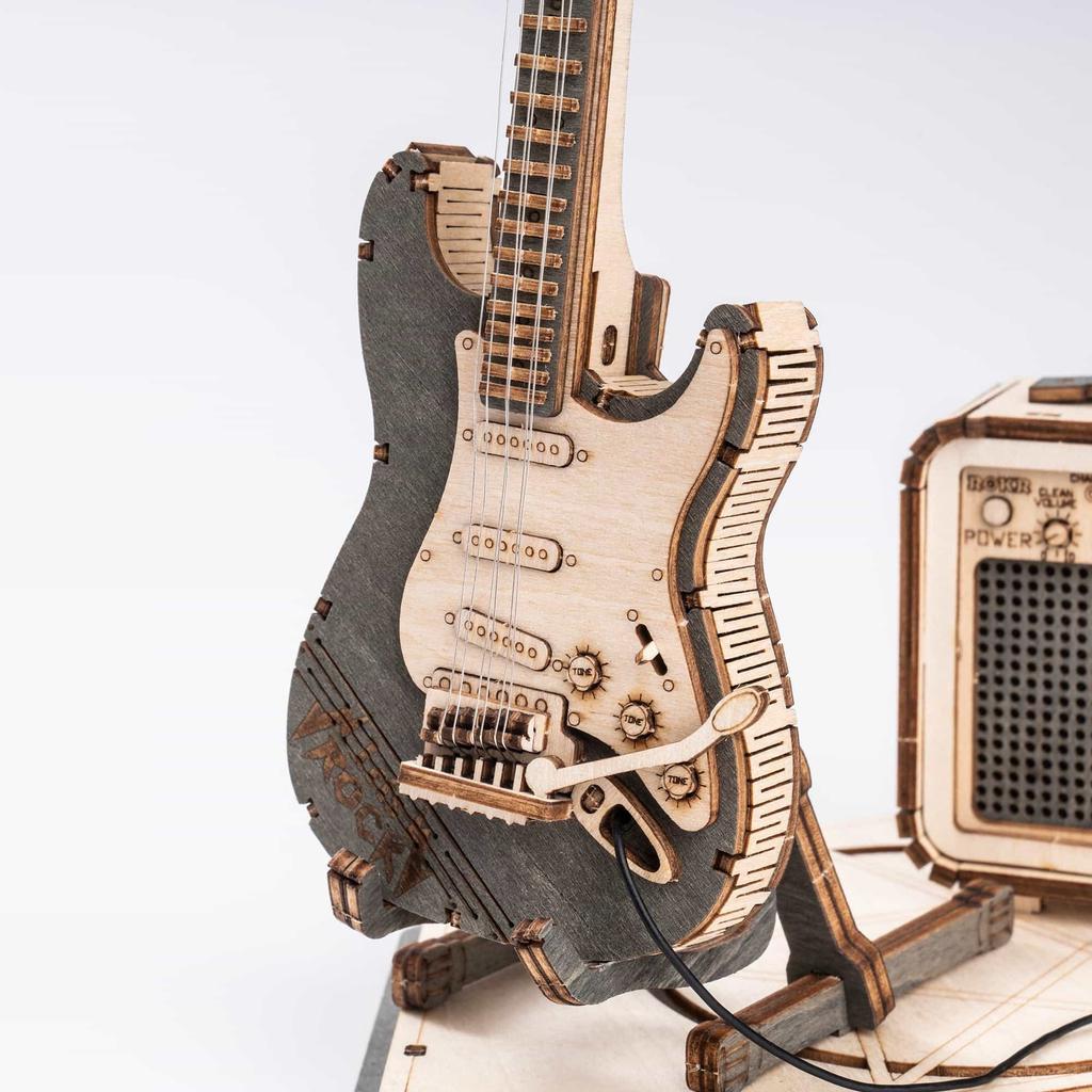 ROBOTIME ROKR Guitar Model 3D Wooden Puzzle TG605K