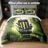 Set Biancheria da Letto Design Monster Energy 1 Copripiumino + 2 Federe Morbido Traspirante Biancheria da Letto per la Casa