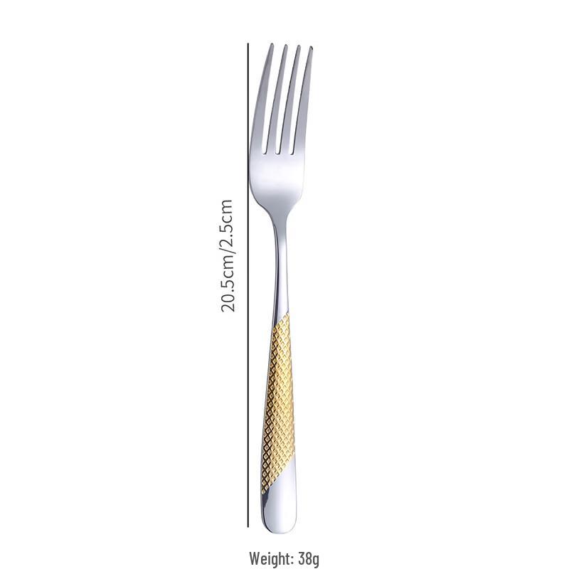 Abay Golden Stainless Steel Dinner Fork Set