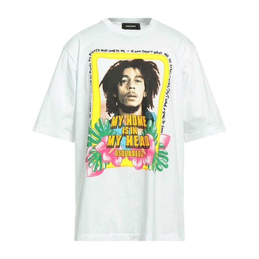 DSquared2 Unisex Adult My Home Is In My Head Bob Marley T-Shirt
