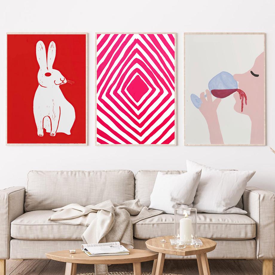 David Shrigley pociąg do wina królik śmieszne wydruki artystyczne na płótnie malarstwo abstrakcyjny plakat skandynawski zdjęcia ścienny wystrój salonu