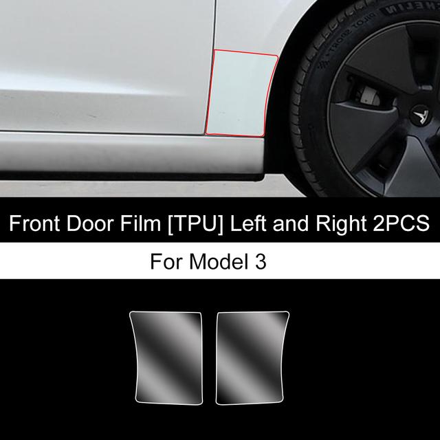 For Tesla Model3/Y 2017-2022 Front Door Rear Door Protective Film Invisible Car Clothing TPU Film Decoration Special Accessories