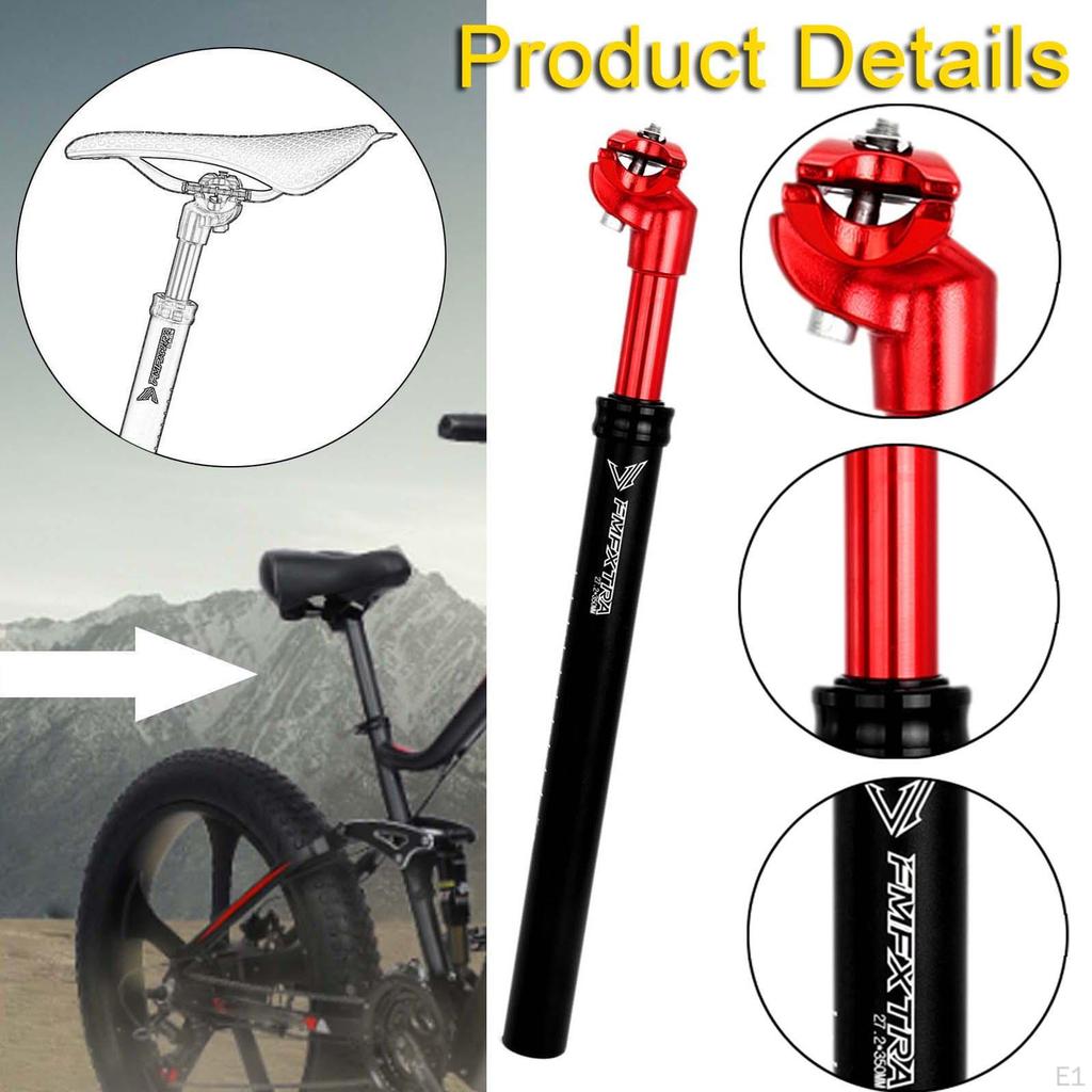 Bike Suspension Seat Post Adjustable 13.78inch Accessory Shock Absorber Damper Replacement for
