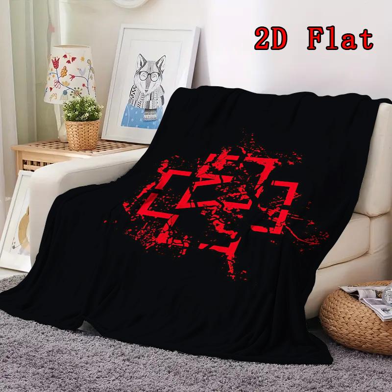 Rammstein-inspired print 2D Flat Pattern Flannel Blanket High quality All Seasons Warmth and Comfort Perfect for Christmas Gifts.PMT0914184