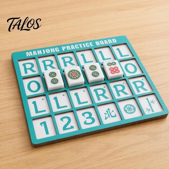 Talos Mahjong Practice Board with RLO Charleston Guide & 24 Slots, 3D Printed Solo Trainer, American Strategy Aid for Home Learning Beginners