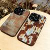 Retro Rust Design Phone Case For iPhone 17,16,15,14,13,12,11 Plus,Pro Max,XS,Colorful Silver Phone Case Funda Cover