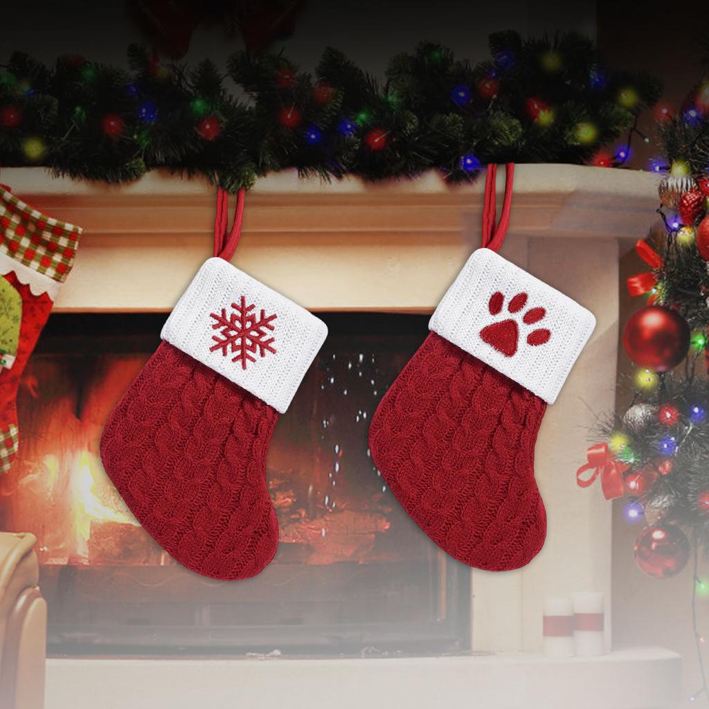 Christmas Exquisite Red Christmas Socks Letter Candy Bag Decoration Gift Bag Christmas Tree Decoration