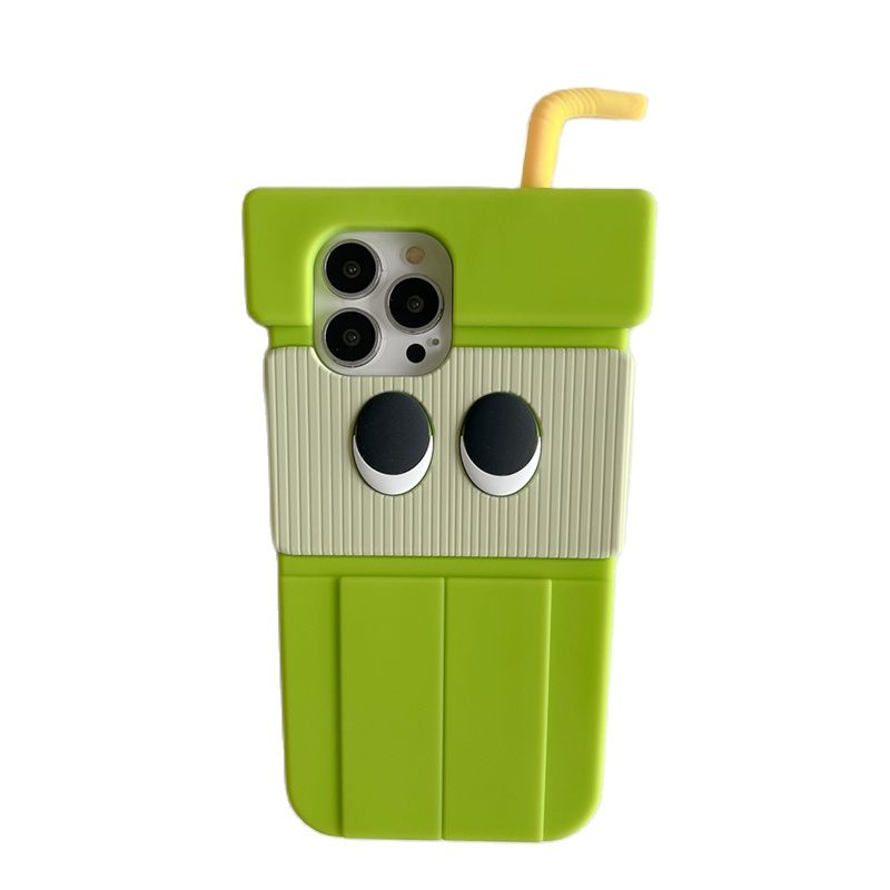 Japan Cute 3d Cartoon Kiwi Drink Silicone Phone Case For Iphone 13 12 11 Pro Xs Max X Xr 7 8 Plus Se3 Protective Soft Back Cover