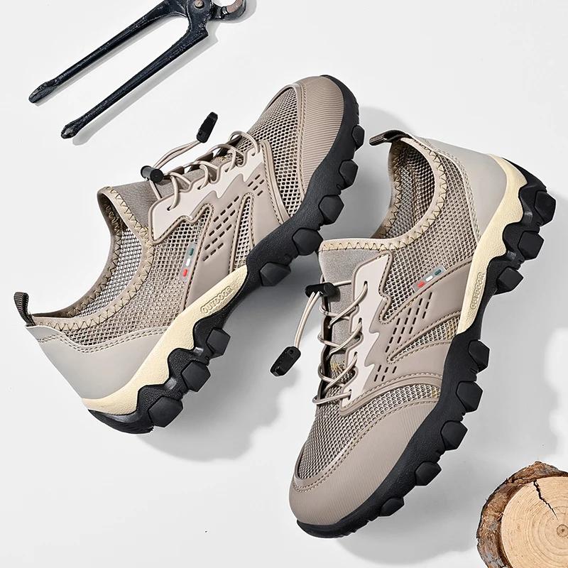 Fashion Breathable Sneakers Men Shoes Fashion Shoes For Men Climbing Hiking Shoes Men Outdoor Beach Wading Tenis Barefoot Sneakers 38-46