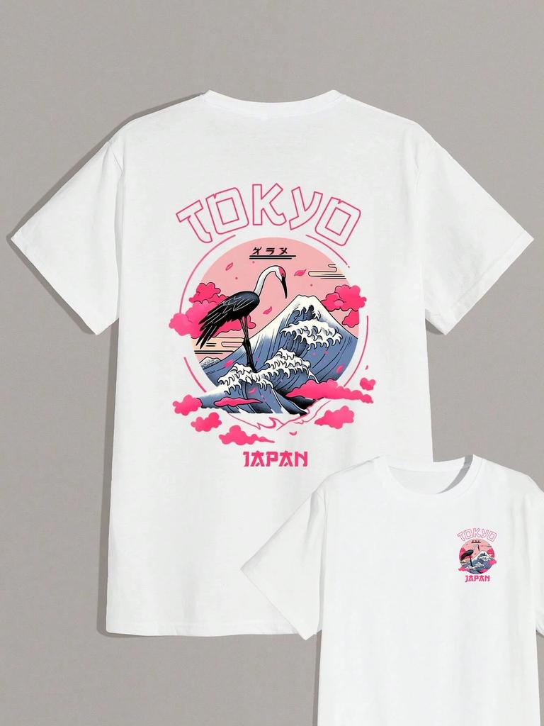 Tokyo Women T-shirt Luxury Brand Fashion Big Size Top Casual Short Sleeve Streetwear Classic Print New Arrival Tee Graphic