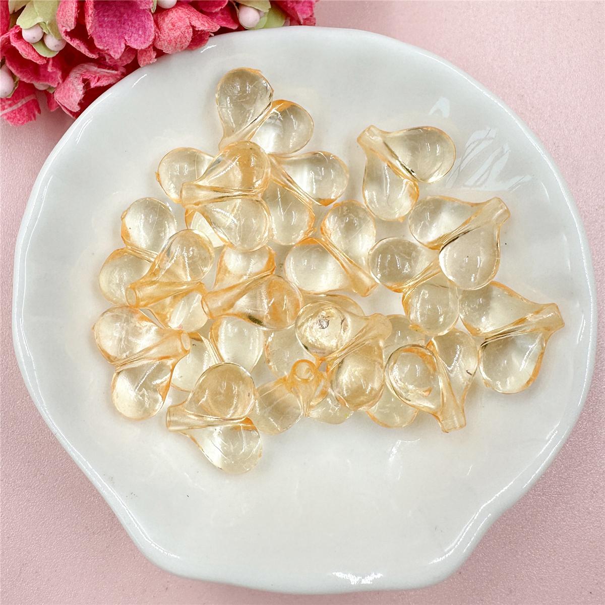 

Товары для дома и вечеринки Телефонная цепочка Ручная работа DIY Фурнитура Свободные бусины для изготовления ювелирных изделий Акрил 20 шт. Прозрачное сердце из бисера Ожерелье Браслет оранжевый