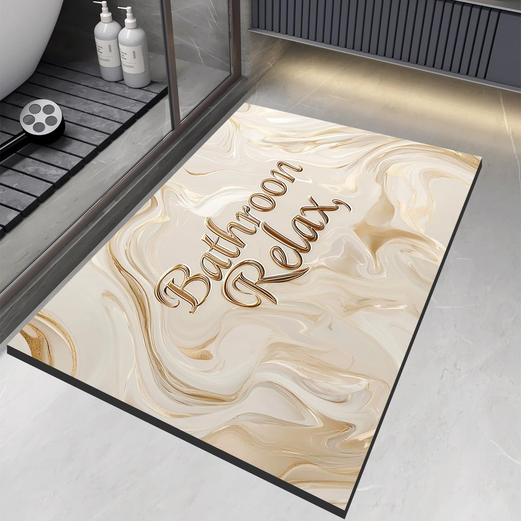 Luxury Diotomite Bath Mat Anti Slip Shower Carpet Bathroom Rug Absorbent Floor Foot Mats Quick Dry Toilet Mats Washable