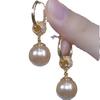 Champagne pärlörhängen hög mode temperament örhängen örhängen design nya diamantboll pärlörhängen