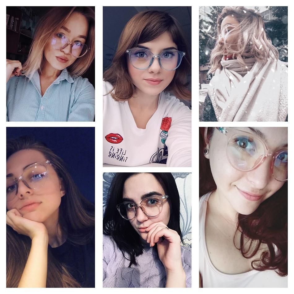Vintage Round Clear Glasses Women Transparent Lens Glasses Frame Ladies Optical Eyeglasses Frame Men Unisex Gift EMA