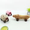 With Wheel Capybara Squeeze Toy High Elasticity Cute Pinch Toy Capybara Fidget Toy  Practical Jokes