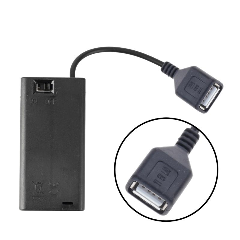 2/3/4/6/8 Slot AA Battery Case Storage Case Box With USB For Building Led Light Kit With Switches for Led Light Kit
