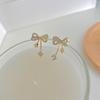 Small Sparkly Diamond Bow Earrings - Creative Simple Design, High-Quality Stud Accessories