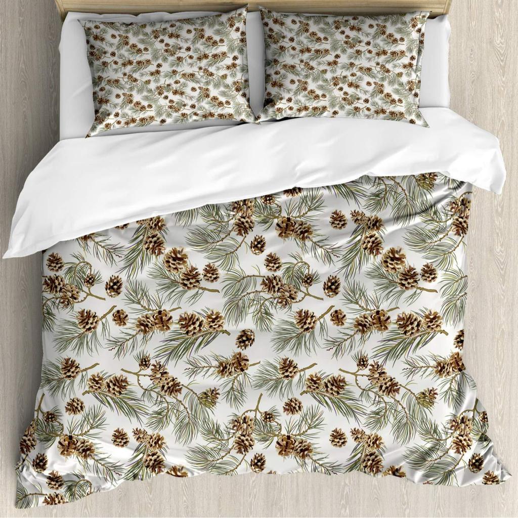 Mysterious Forest Flower Three-Piece Quilt Cover Digital Printing Bedding Set Bed Cover