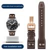 21 22mm Armband Retro Echtes Leder Nieten Armband Für IWC Big Pilot Spitfire Mark18 Vintage Braun Schwarz Blau Rindsleder Uhrenarmband