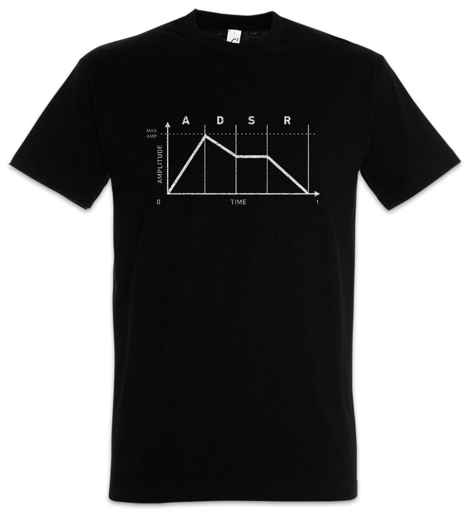 Synthesizer ADSR II T-Shirt Audio LFO Wave Sound Music DJ MC Electro 80s 90s