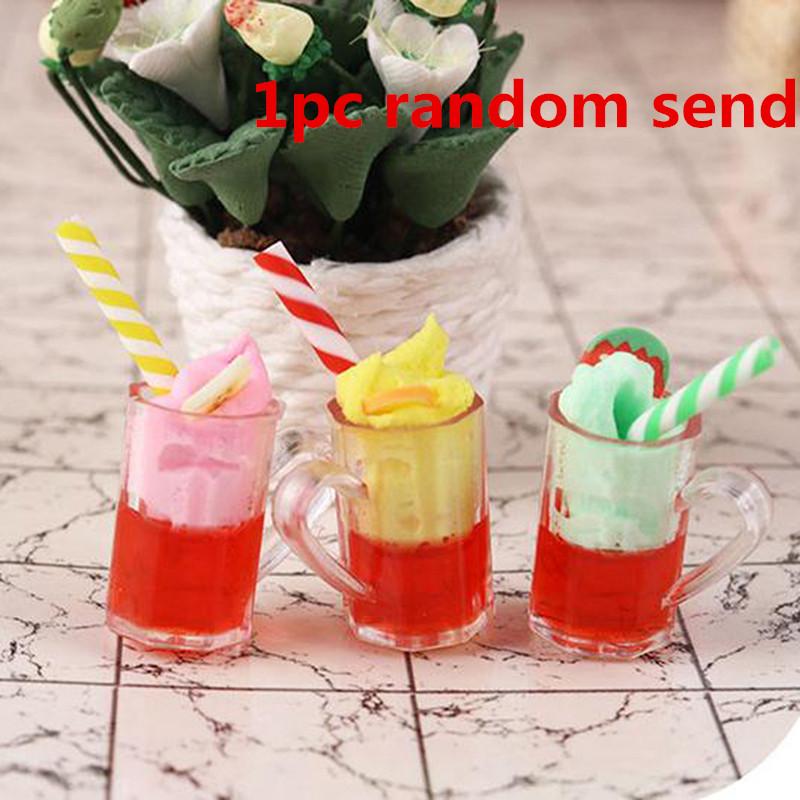 1-5pcs Mini Dollhouse Miniature Pretend Toy Mini Soft Ice Cream Cups Spoon Bar Ice-lolly Simulation Food For Dolls Accessories