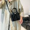 Women's Korean Style Casual Shirt with Solid Color and Single Shoulder Crossbody Handbag – 2025 Fashion Trend