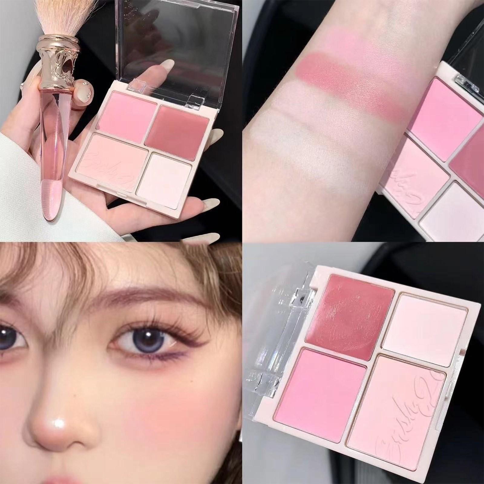 

Портативный 4-цветный хайлайтер для теней для век, пудра для макияжа One Size