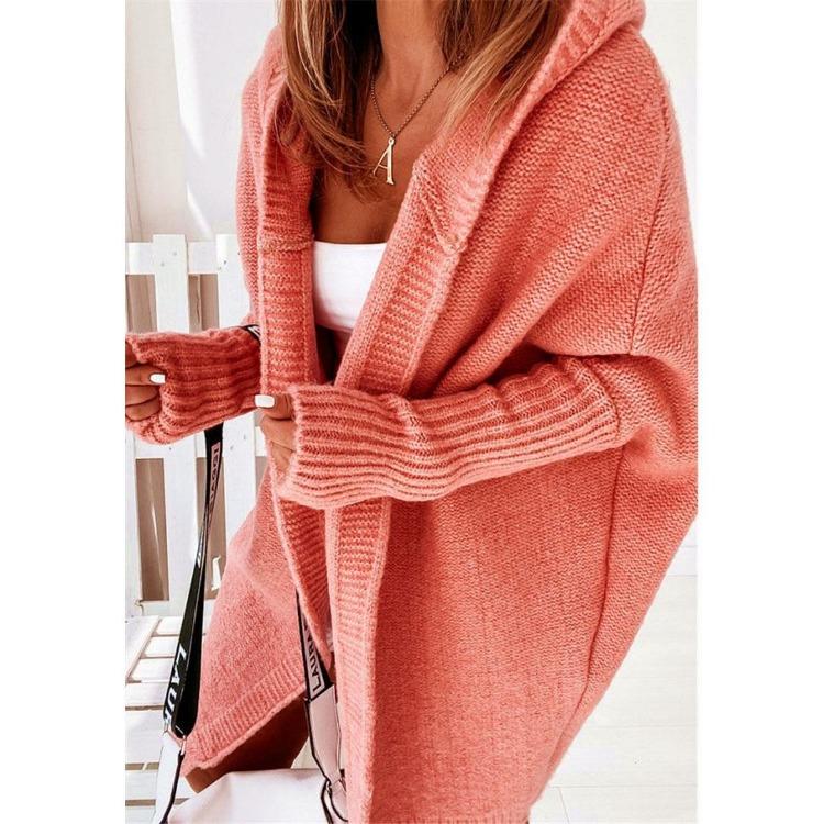 European American Knitted Bat Sleeves Cardigan Sweater Autumn Winter Fashion