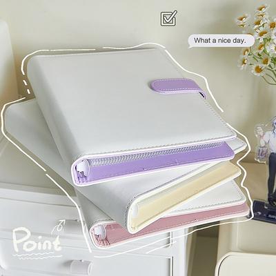 A5 Pu Leather Candy Color Binder Photocards Carino a fogli mobili Idol Kpop Album Portafoto Libro Copertina del diario Cancelleria scolastica