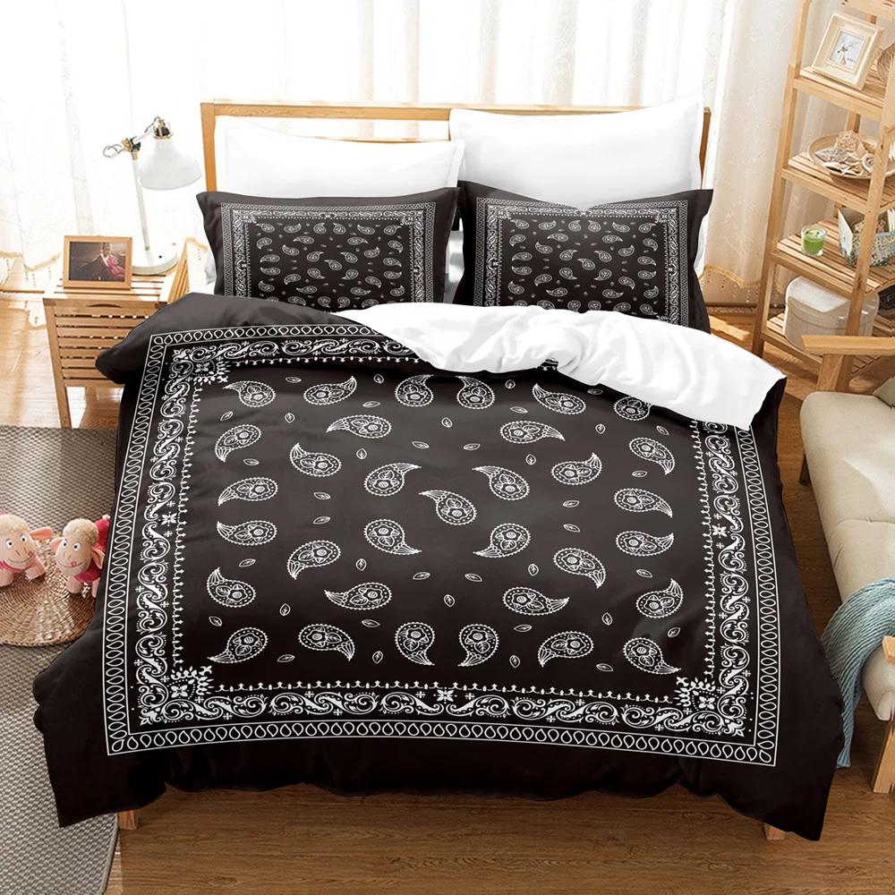 3pcs Duvet Cover Set (1xDuvet Cover + 2xPillowcase Without Core) Totem Print Bedding Set Comfortable Duvet Cover For Bedroom