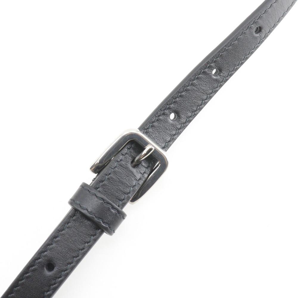 GUCCI Petit GG Shoulder Bag 739722 Double G 2WAY black leather Women Used