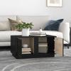 Coffee Table Black 80x50x40 Cm Solid Pine Wood