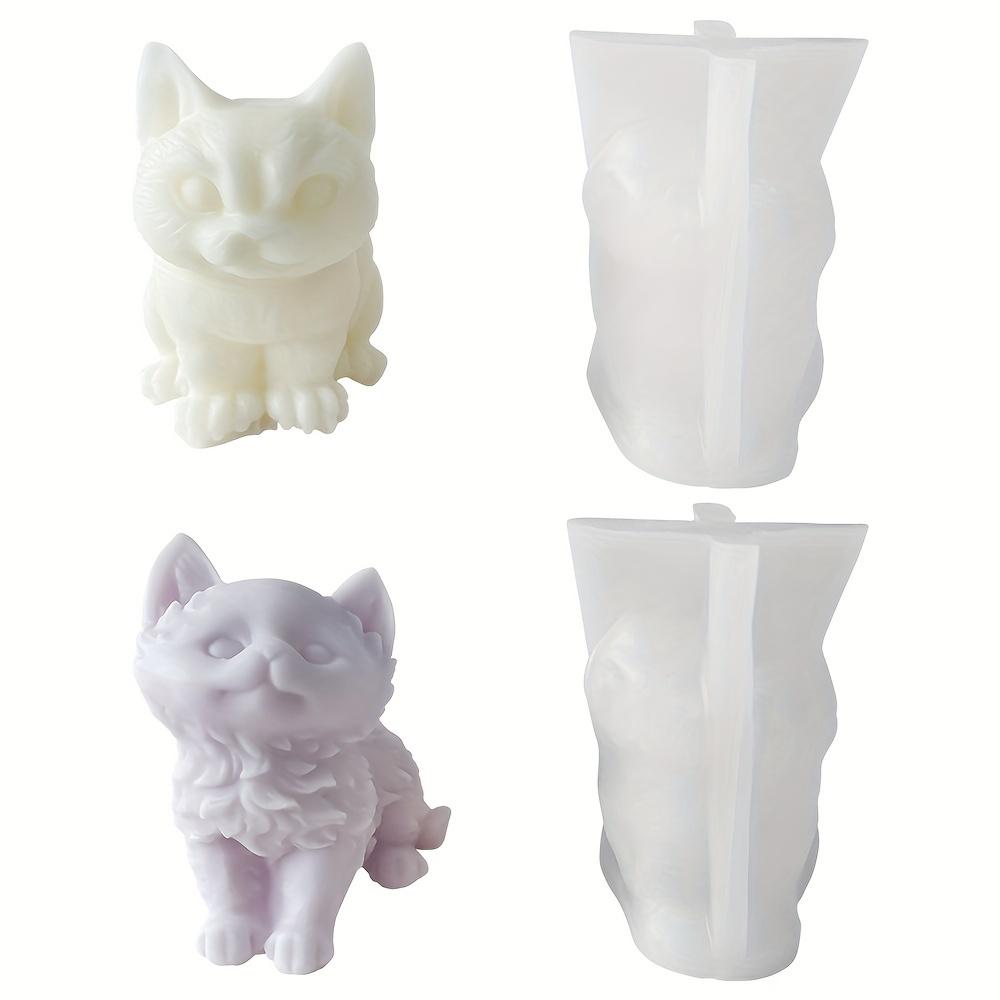 Cat And Dog Silicone Mold 3d Kitten Candle Craft Gypsum Resin Cute For Soap Making Tool Diy Baking Ice Chocolate Mold