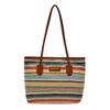 Summer Versatile Large-capacity Colorful Hand-woven Bag Casual Vacation Beach Bag Rainbow Shoulder Underarm Tote Bag