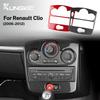 Interieurstickers van Koolstofvezel voor Renault Clio 3 2006-2012 CD AC Paneel Decoratieve Overlay