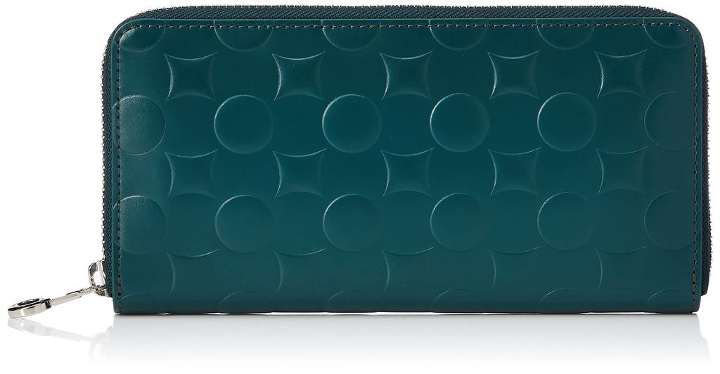 Cuo with Kira Wallet Nanban Embossed Leather Round Garcon Wallet Dark Green [La Karacho] Cloisonné (GD)