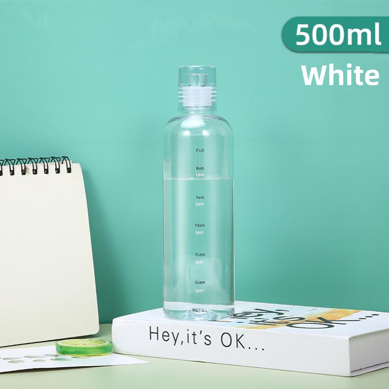 

500 мл Прозрачная спортивная бутылка для воды для мотоцикла с отметками времени: Идеально для тренировок на открытом воздухе