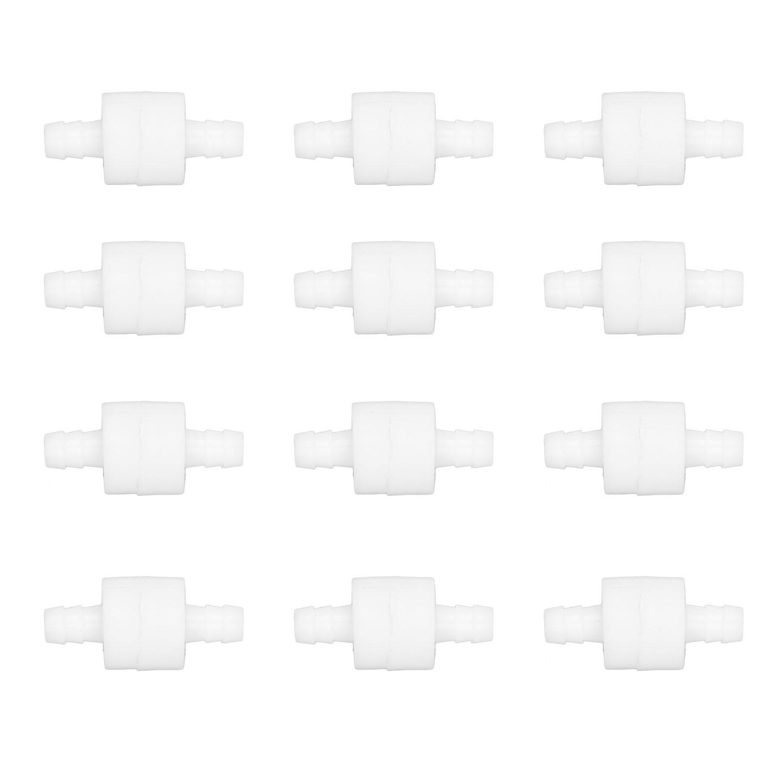 

12 Pcs Single Way Check Valve PE High Temperature Corrosion Resistant Spring Water Stop Check Valve