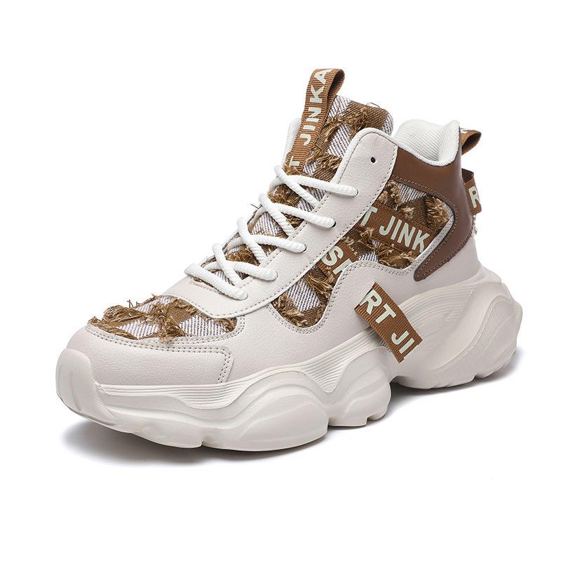 European station trendy dad shoes soft denim sneakers 15 years old Korean version of casual students running shoes 12 boys