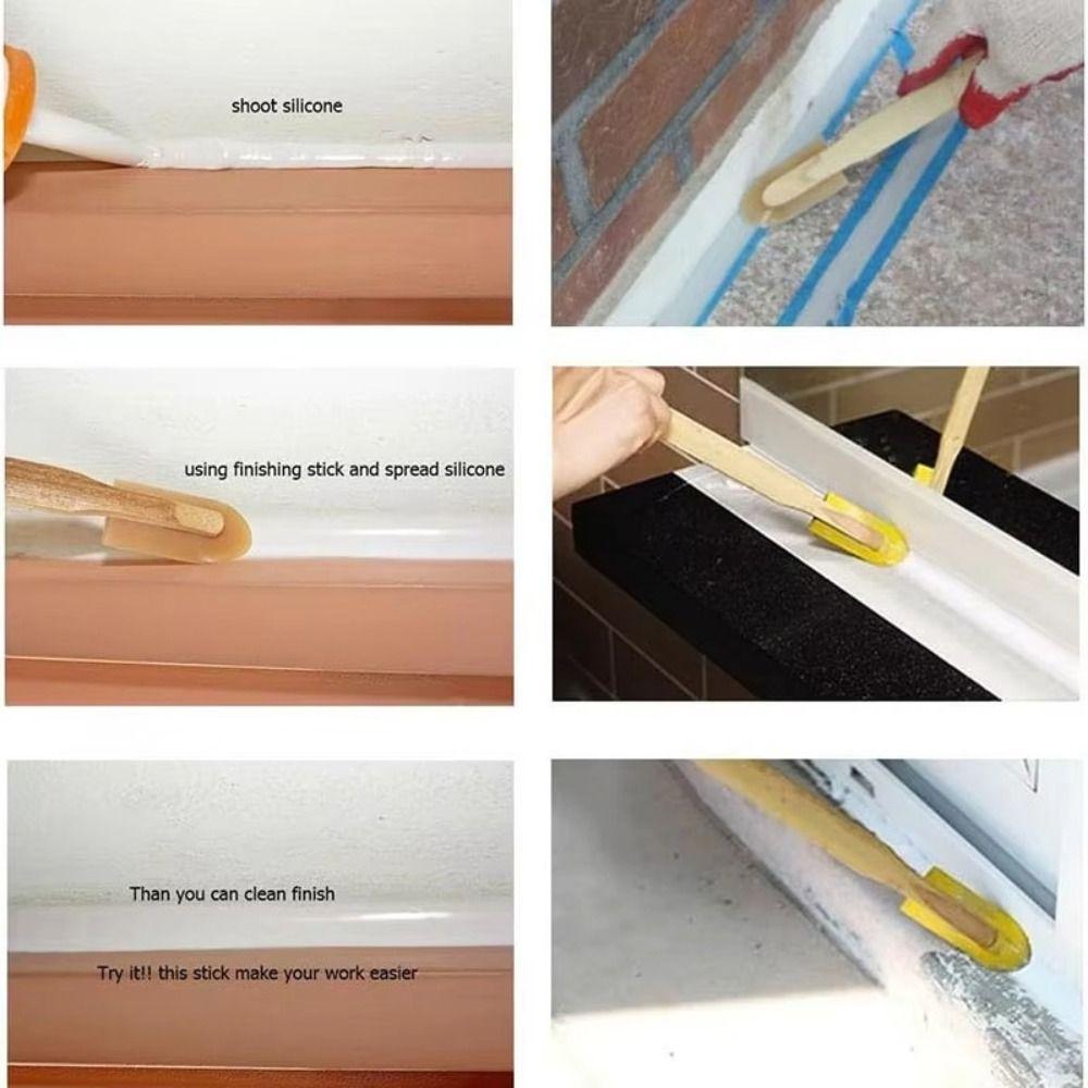 4Pcs Durable Sealant Finishing Tool Extended Length Caulk Scraper Portable Sealing Agent Tool