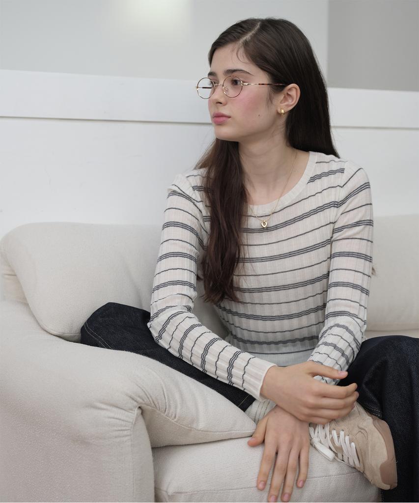 JUCYJUDY Striped Wool Knit Pullover Jzkt021B