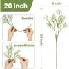 MAQIAHN 6 Baby Breath Artificial Flowers - Babies Breath Flowers Artificial Bulk Faux Flowers Bouquet White Flores Greenery Real Touch Fake Flowers