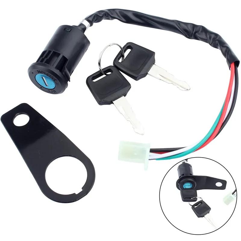 1 Set Motorcycle Ignition Switch Lock Key With Bracket For 50cc 90cc 110cc 150cc For Kazuma For Tank For Honda Motorcycle Parts