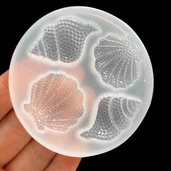 Muschelform Mehrseitige Dekorative Silikon Epoxid Spiegel Muschelform für Zuhause