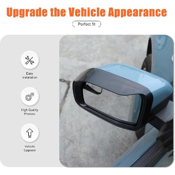 TOYCIDFG Sideview Mirror Rain Eyebrow Frame Cover Trim Compatible with Ford Maverick 2022 2023 2024 2025, Car Exterior Decoration Accessories 2Pcs