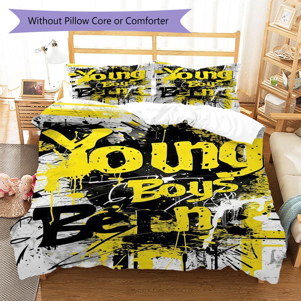 YB Bedding Quilt Set Quilt Cover Pillowcase Home Decoration Birthday Gift (1 * Duvet Cover + 2 * Pillowcase, Without Core)
