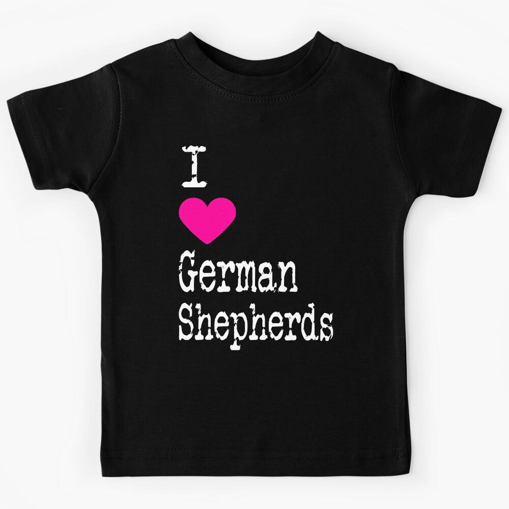 I Heart German Shepherds | Love German Shepherds Kids T-Shirt 120