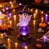 Gothic Home Decor Halloween Lighted Faux Crystal Ball Decor, Crow/Ghost/Bat/Owl on LED Ambient Light for Bedrooms Lamp with Tabletop Mantel