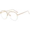 2023 Fashion Rivet Rimless Women Sun Glasses UV400 Custom Logo Classic Metal Double Bridge Men Shade Sunglasses
